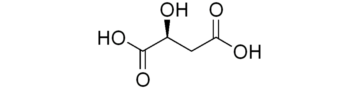 Chemický vzorec kyseliny jablečené